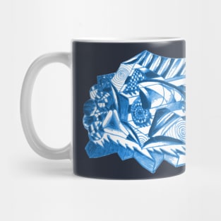 Blue Abstract Drawing Mug